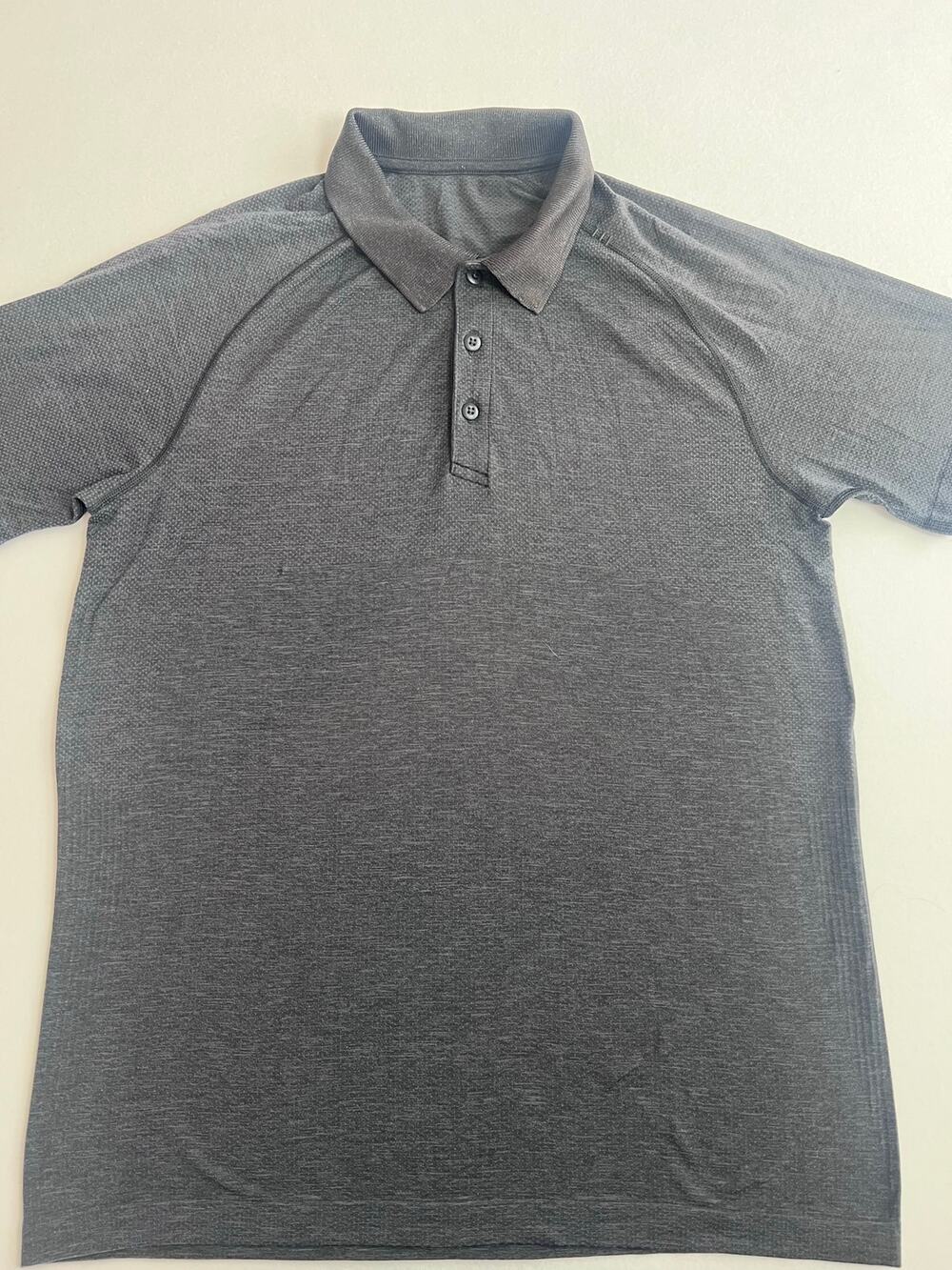 Lululemon Metal Vent Tech Polo Men’s M Heather Gray Golf Performance Shirt